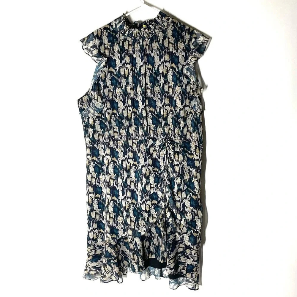 Sam Edelman Python Snake Print High Neck Dress Si… - image 4